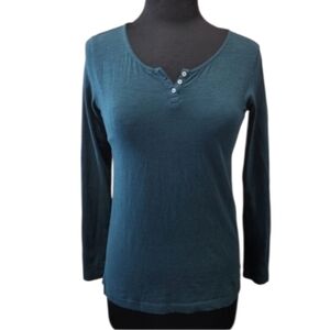 Bellacore Henley Top Denver Hayes XS Dark Teal Long Sleeve TVD Elena Gilbert